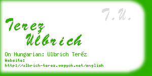 terez ulbrich business card