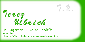 terez ulbrich business card
